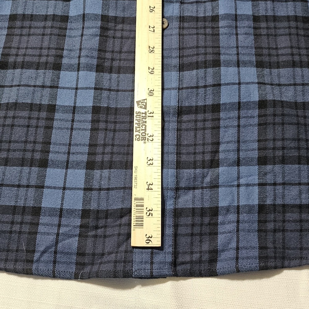 Blue Mountain Blue Plaid Flannel Shirt Button Up Long Sleeve Casual Mens LT NWT‎ - Picture 4 of 16